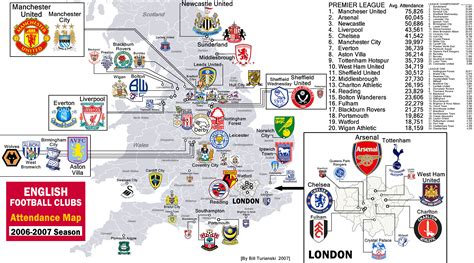 Map Of Premiership Teams