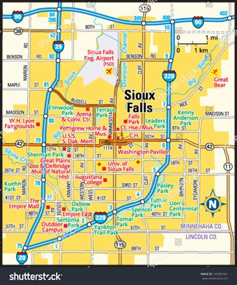 Map Of Sioux Falls Sd