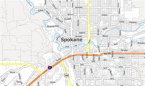 map of spokane washington