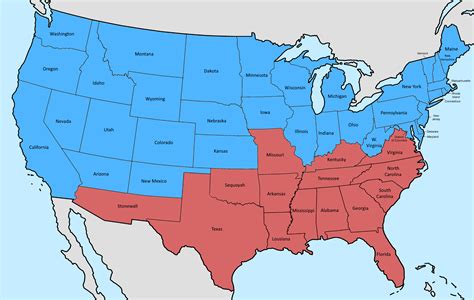map of the divided union 1863