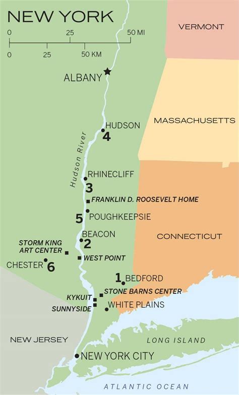 Map Of The Hudson River