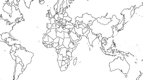 Map Of The World Blank Worksheet