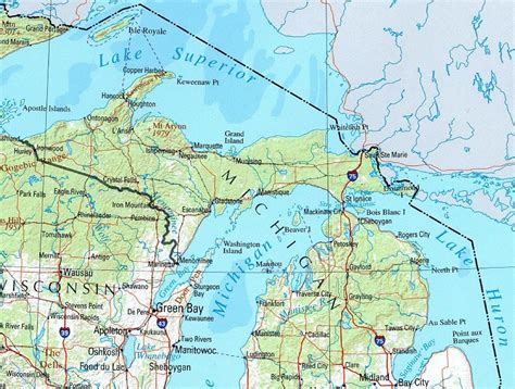 map of upper michigan