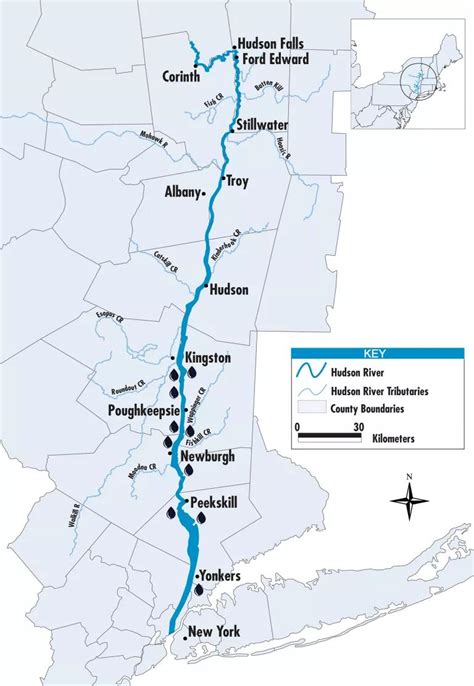 Map Of Usa Hudson River