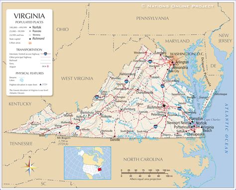 map of virginia state