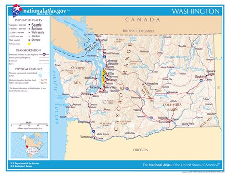 map of washington state