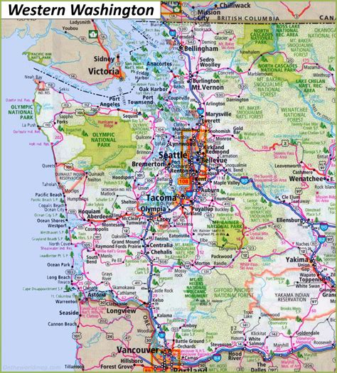map of western washington