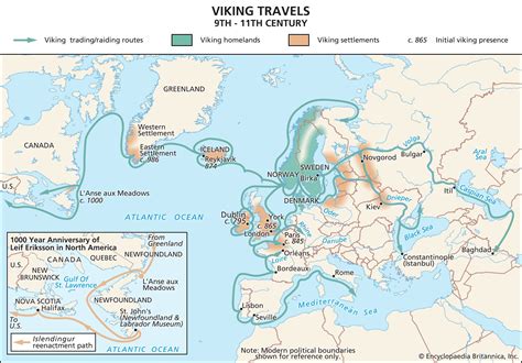 Map Of Where The Vikings Settled