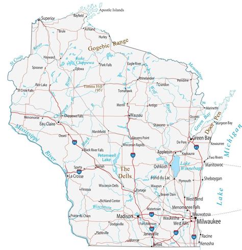 map of wisconsin