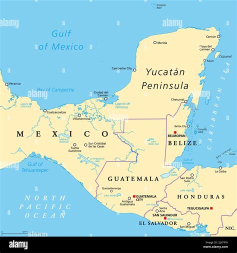 Map Of Yucatan Peninsula