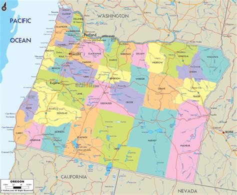 map oregon