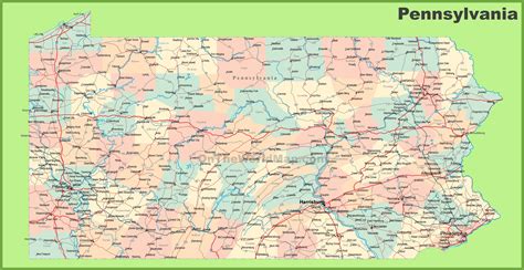 map pennsylvania
