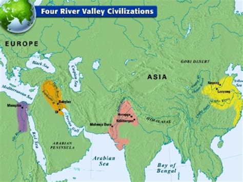 Map River Valley Civilizations