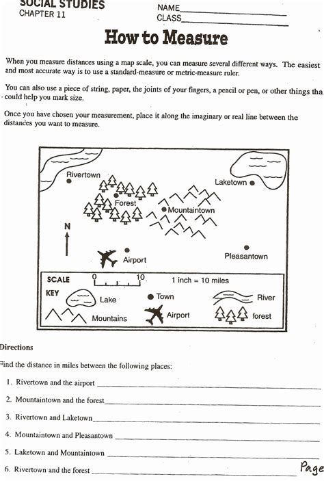 Map Scale And Distance Worksheets Learny Kids Scale And Distance Worksheet - Scale And Distance Worksheet