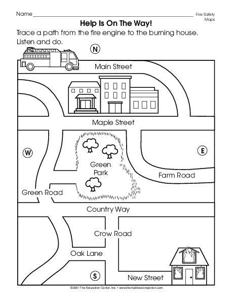 Map To School Worksheet Education Com Route Map 3rd Grade Worksheet - Route Map 3rd Grade Worksheet