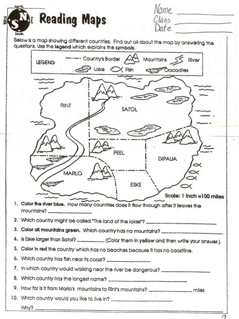 Map To School Worksheets 99worksheets Map Worksheet For Kindergarten - Map Worksheet For Kindergarten