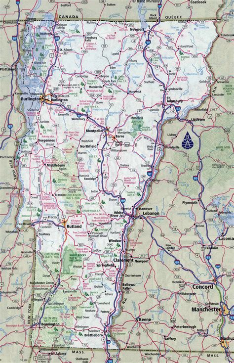 map vermont