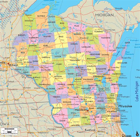 map wisconsin cities