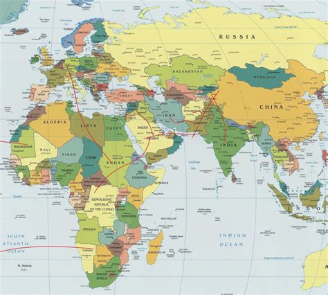Download Map Of The Eastern Hemisphere Labeled 