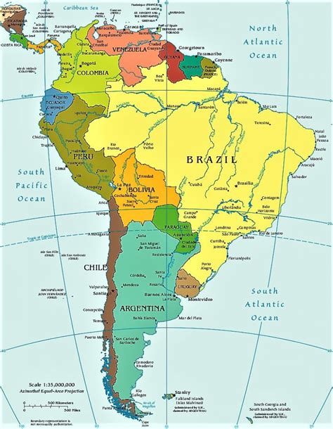 Mapa America Sur