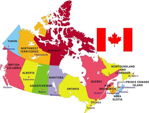 Mapa Canada Con Nombres