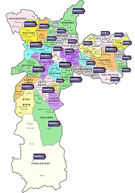 Mapa Com Os Bairros De Curitiba