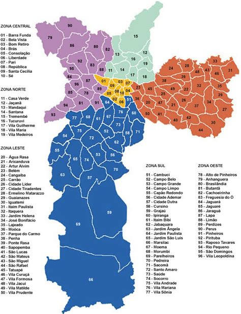 Mapa Com Os Bairros Do Rio De Janeiro