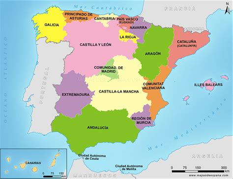 Mapa Comunidades Autónomas