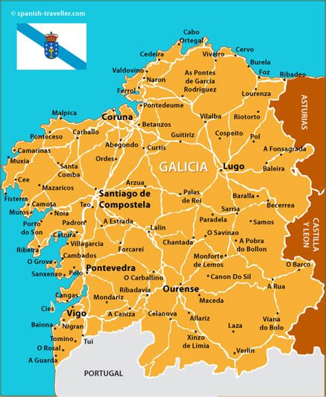 Mapa Costa Galicia