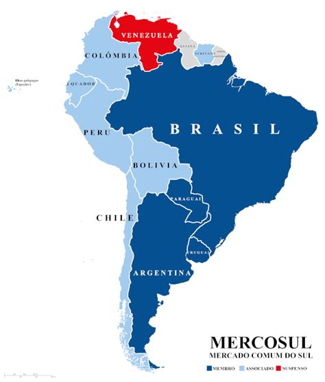 Mapa Da Mercosul