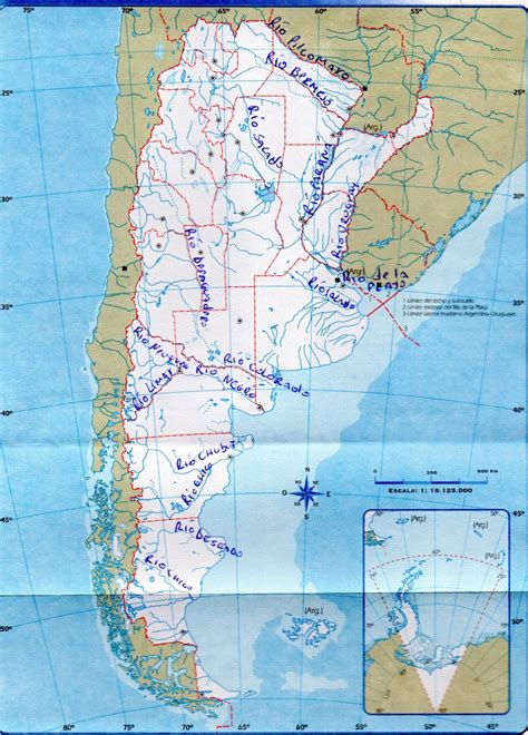 Mapa De Argentina Rios