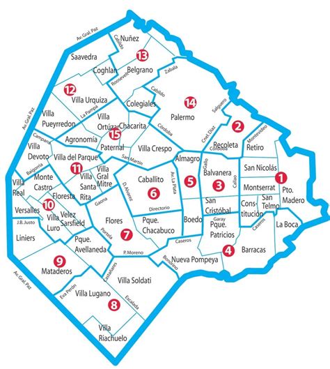 Mapa De Comunas Caba