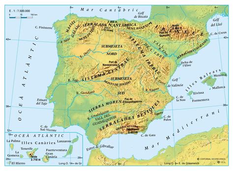 Mapa De España Del Relieve