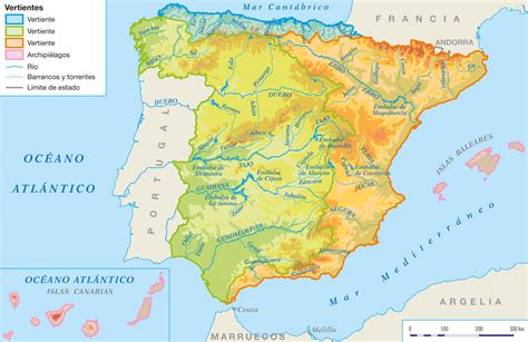 Mapa De Espana Rios