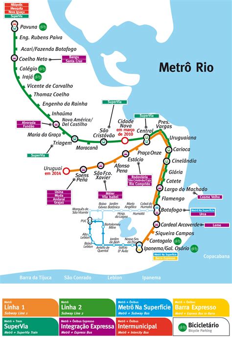 Mapa De Metro Rio De Janeiro