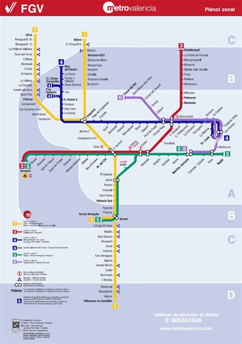 Mapa De Metro Valencia
