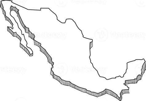 Mapa De Mexico Dibujado
