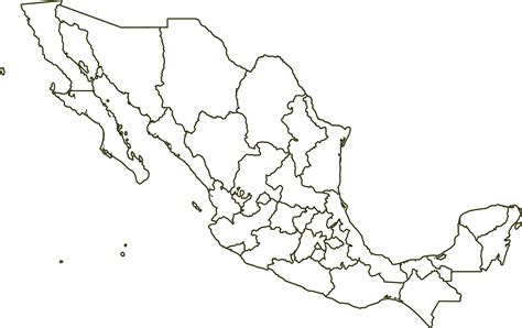Mapa De Mexico Sin Division Politica