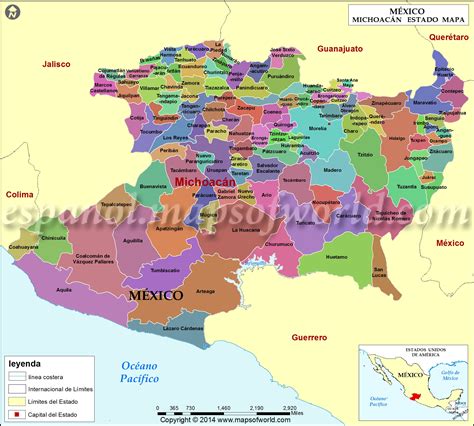 Mapa De Michoacan