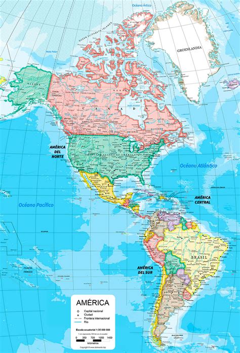 Mapa Del America