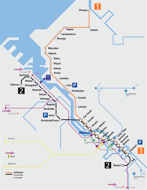Mapa Del Metro Bilbao