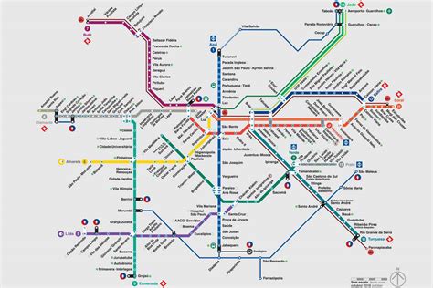 Mapa Do Metro De Sp