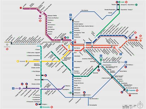 Mapa Do Metro E Trem Sp