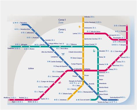Mapa Do Metro Em Lisboa