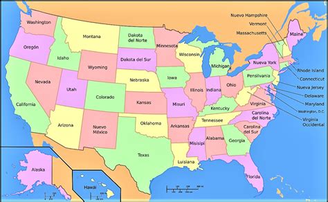 Mapa Eeuu Politico