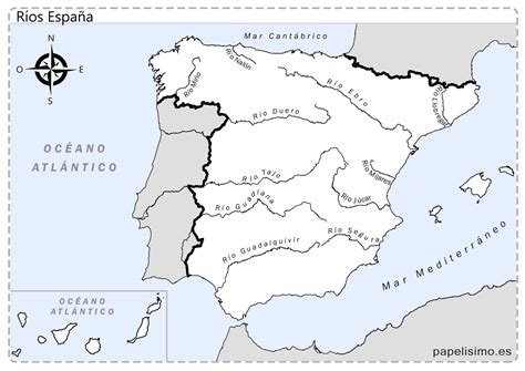 Mapa España Rios