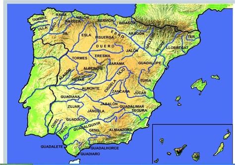 Mapa Espana Rios