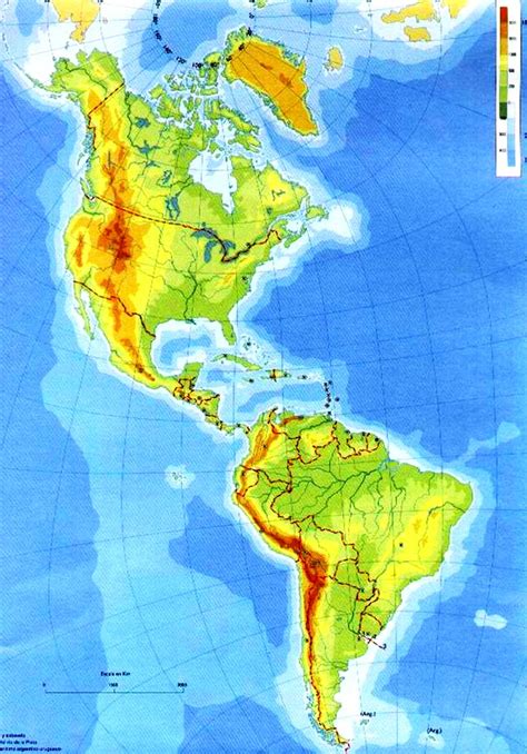 Mapa Fisico America