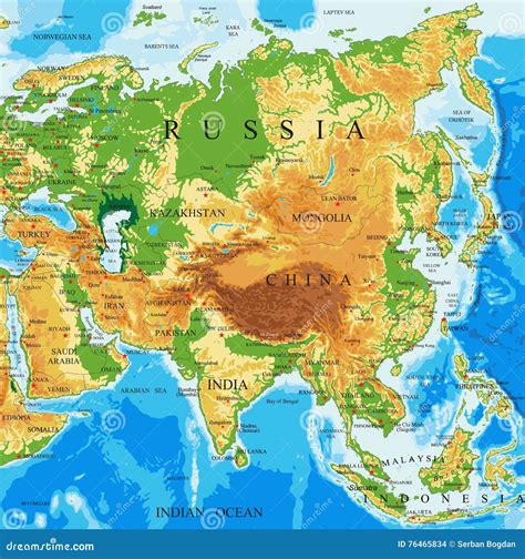 Mapa Fisico Asia
