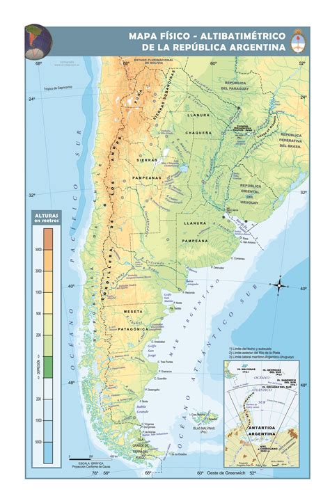 Mapa Fisico De Argentina